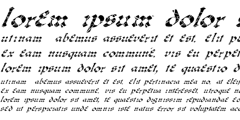 Sample of FZ JAZZY 33 CRACKED ITALIC