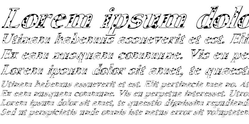 Sample of FZ ROMAN 24 SPOTTED ITALIC Normal