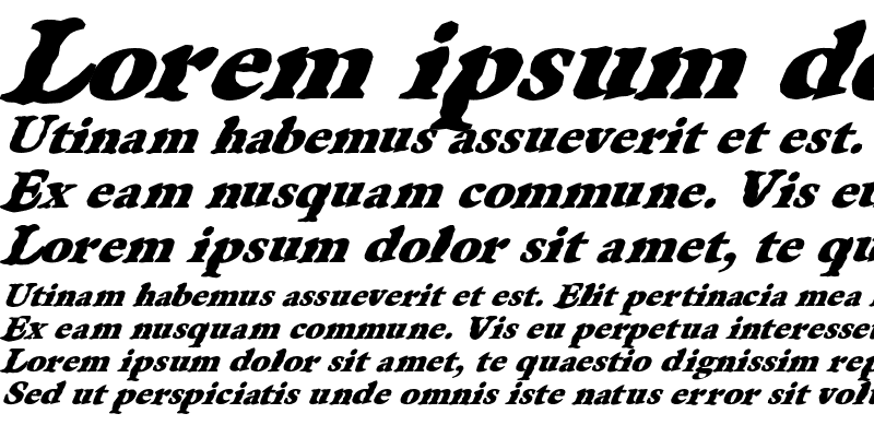 Sample of FZ ROMAN 25 MANGLED ITALIC