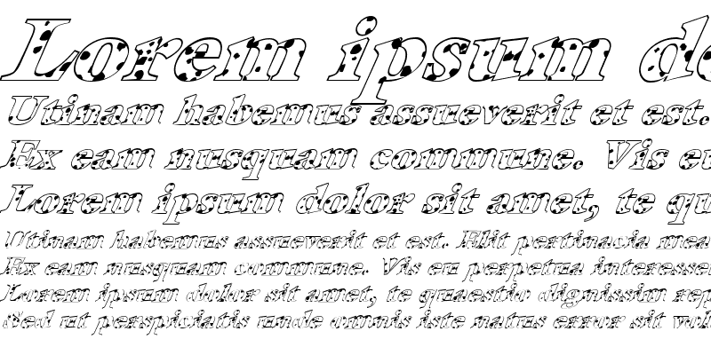 Sample of FZ ROMAN 25 SPOTTED ITALIC Normal