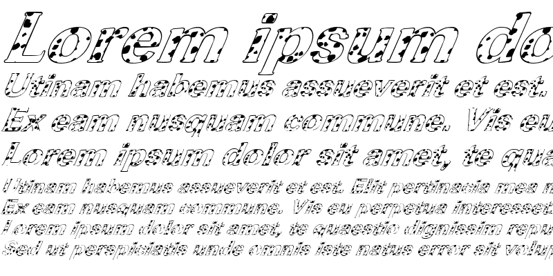 Sample of FZ ROMAN 37 SPOTTED ITALIC Normal