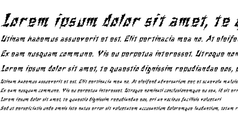Sample of FZ UNIQUE 21 SPIKED ITALIC