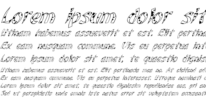 Sample of FZ UNIQUE 22 SPOTTED ITALIC Normal