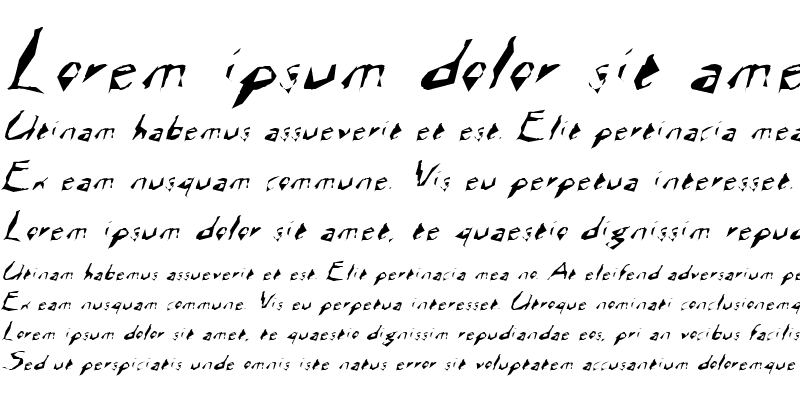 Sample of FZ WACKY 12 ITALIC Normal