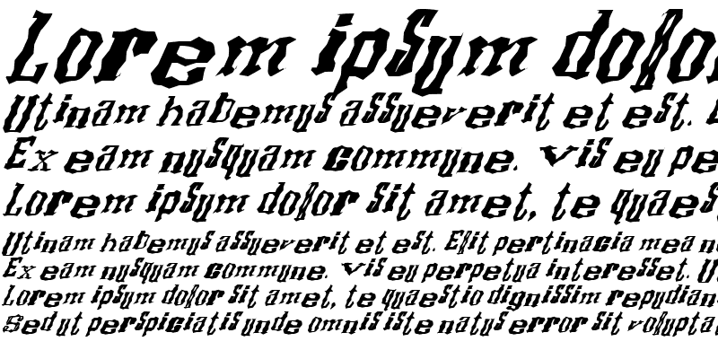 Sample of FZ WACKY 16 ITALIC