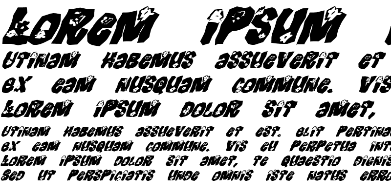 Sample of FZ WACKY 25 ITALIC