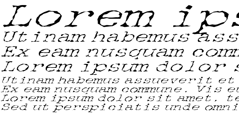 Sample of FZ WACKY 34 ITALIC