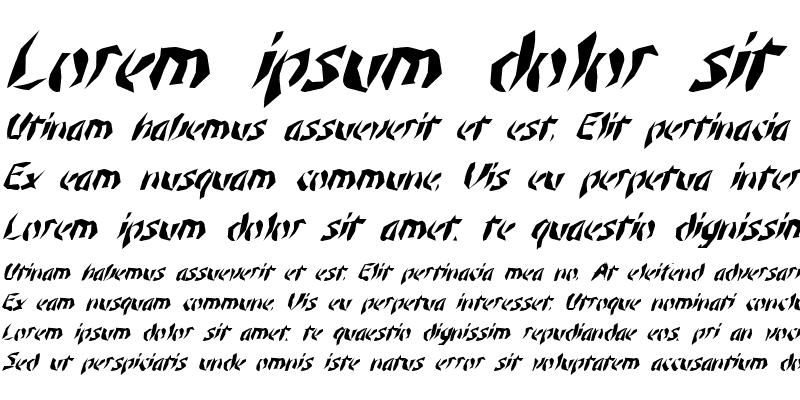 Sample of FZ WACKY 45 ITALIC