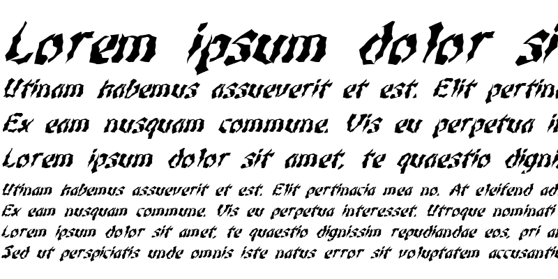 Sample of FZ WACKY 47 ITALIC