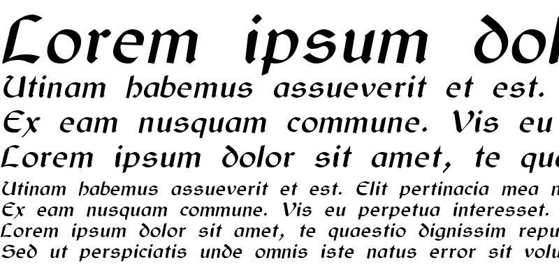 Sample of Gaelic Italic