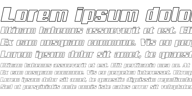 Sample of Galactic Storm Outline Italic Outline Italic