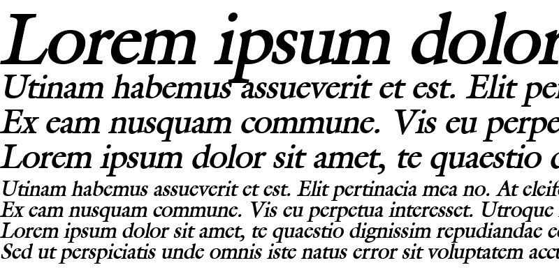 Sample of Galant Bold Italic