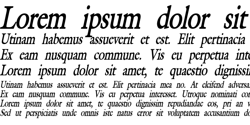 Sample of Galant-Condensed Bold Italic