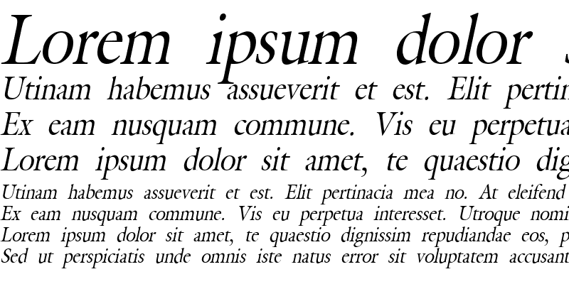Sample of Galant-Condensed Italic
