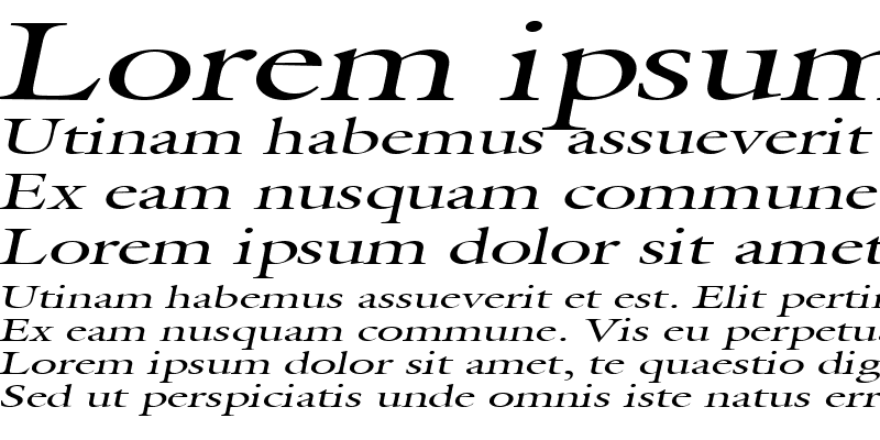Sample of Galant Extended Italic