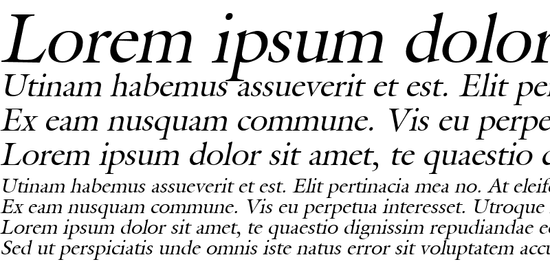 Sample of Galant Italic