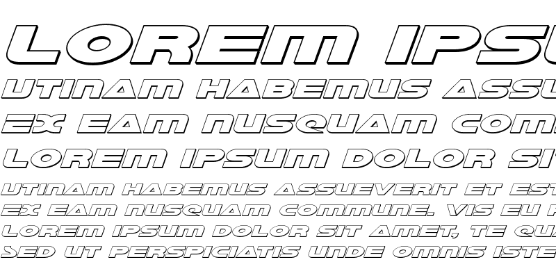 Sample of Galant Outline Italic
