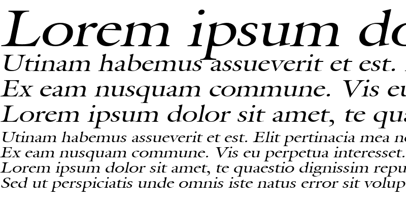Sample of GalantWide Italic