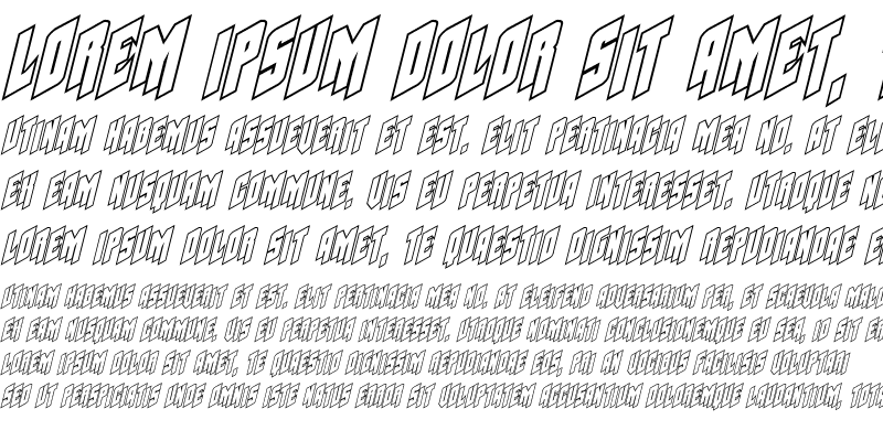 Sample of Galaxy Force Outline Italic