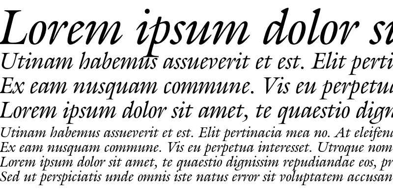 Sample of GallaAP Italic