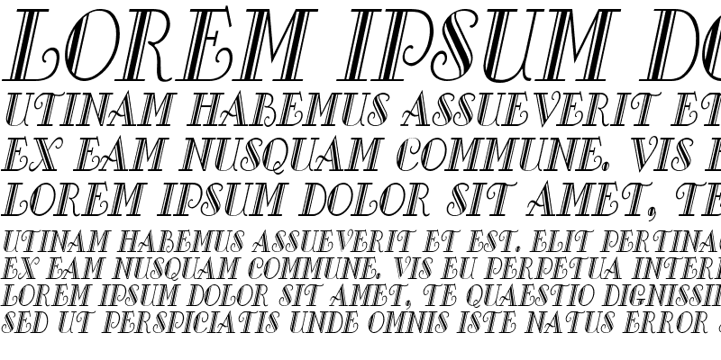 Sample of Gallery Condensed Italic