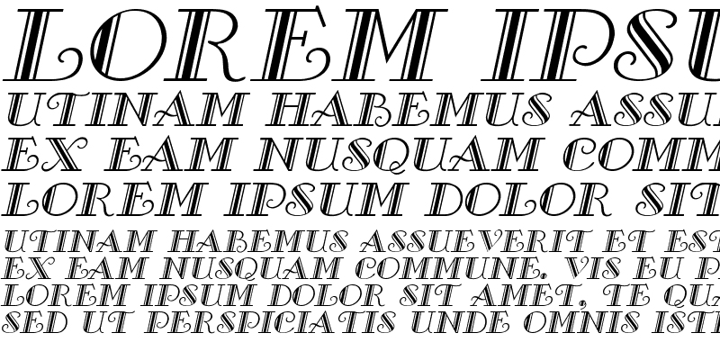 Sample of Gallery Italic