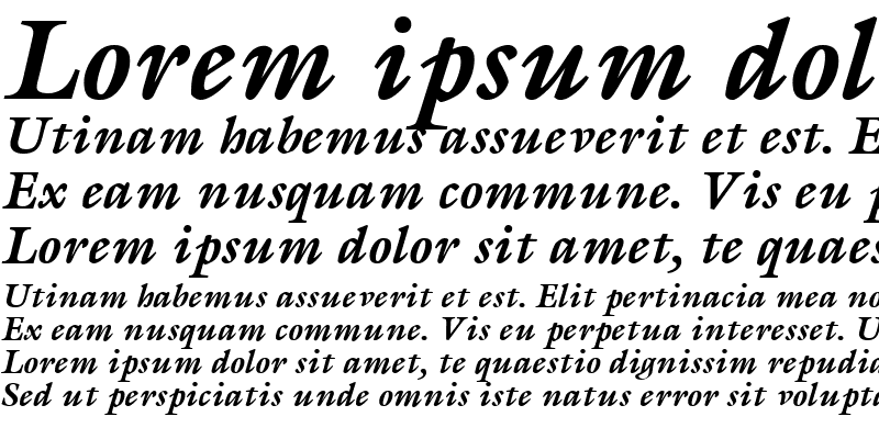 Sample of Galliard Bold Italic