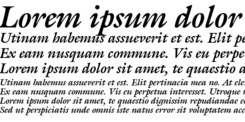 Sample of Galliard BT Bold Italic