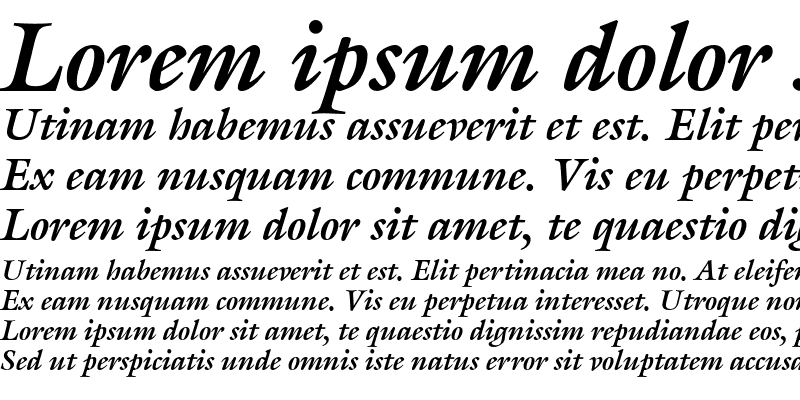 Sample of Galliard EF Bold Italic