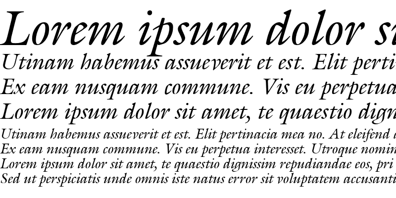 Sample of Galliard EF Roman Italic