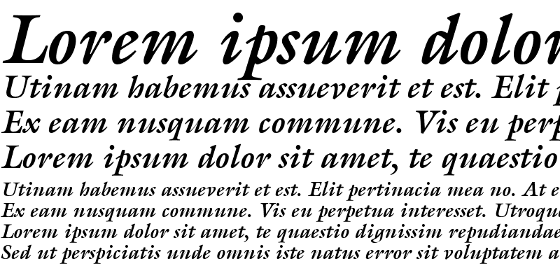 Sample of Galliard LT Bold Italic