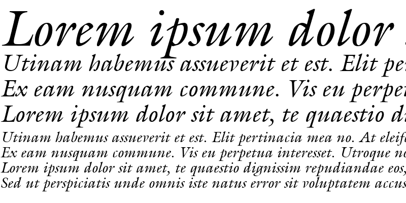 Sample of Galliard LT Italic