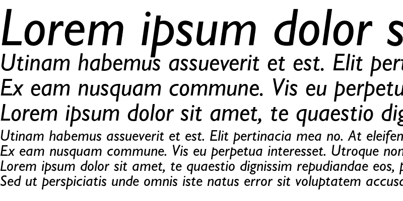 Sample of GalsC Italic