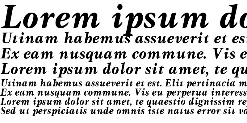 Sample of Gamma Bold Italic