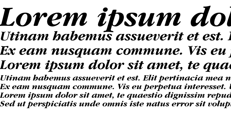 Sample of Garamand Bold Italic