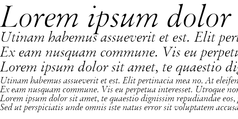 Sample of Garamand Classic Light Italic