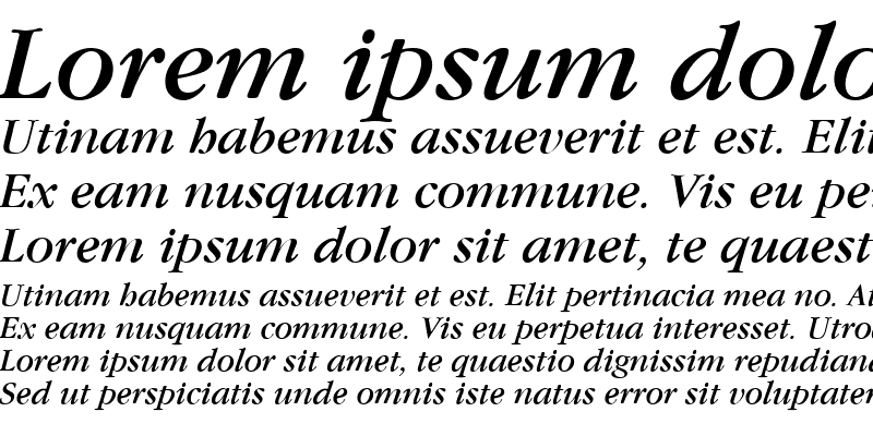 Sample of Garamand Italic