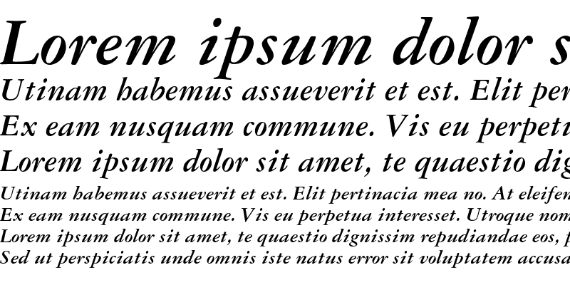 Sample of Garamond 3 Bold Italic OsF