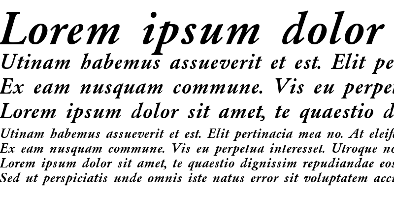 Sample of Garamond 3 URW Bold Italic