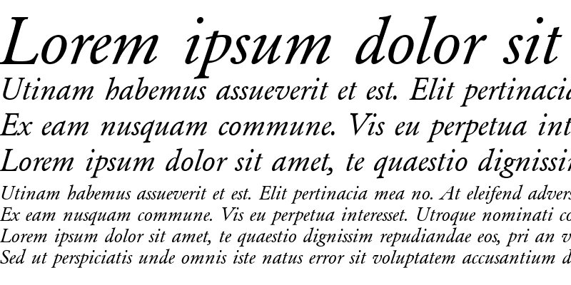 Sample of Garamond 3 URW Italic