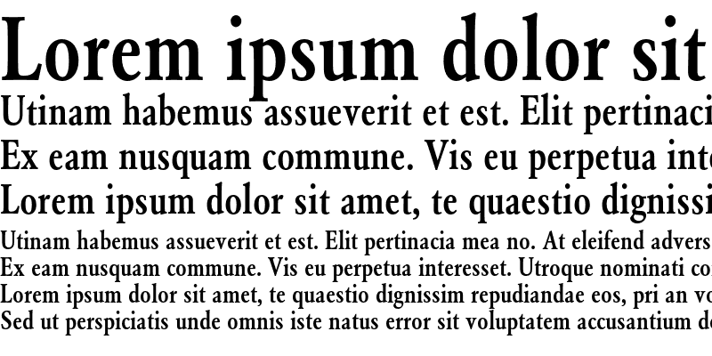 Sample of Garamond BE Condensed Oldstyle