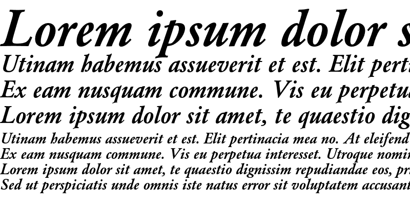 Sample of Garamond BE Medium Italic OsF