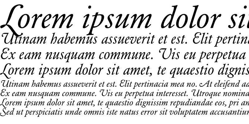 Sample of Garamond BE Swash Italic