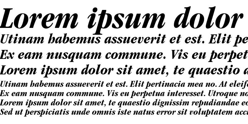 Sample of Garamond Black Condensed SSi Bold Condensed Italic