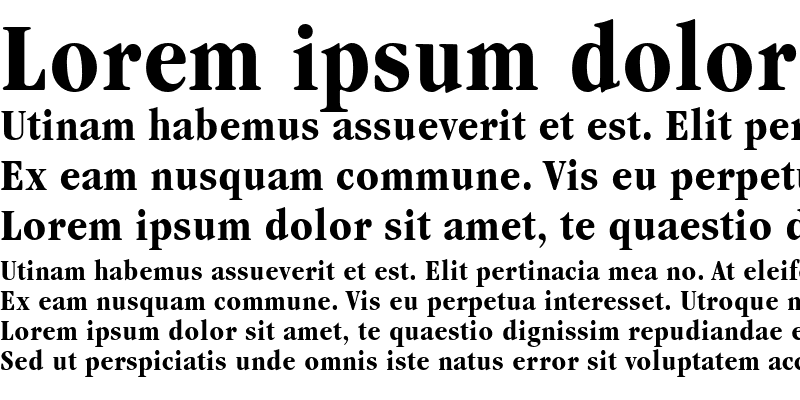 Sample of Garamond Black Condensed SSi