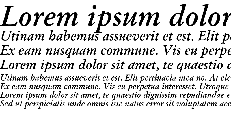 Sample of Garamond CG Bold Italic