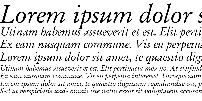 Sample of Garamond CG Italic