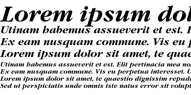 Sample of Garamond LT Bold Italic