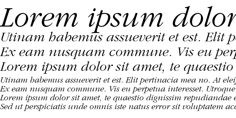 Sample of Garamond LT Italic