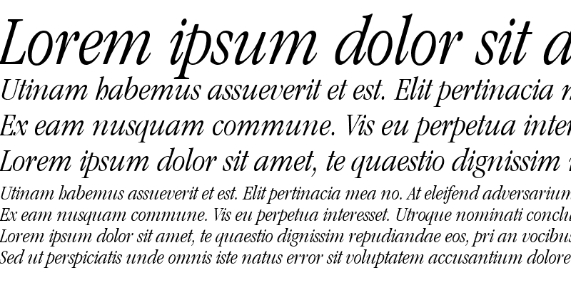 Sample of Garamond LT LightCondensed Italic
